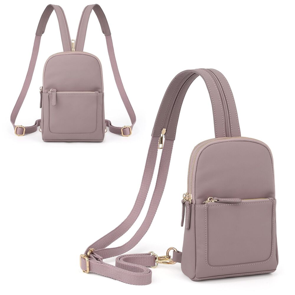 8064 Sling Bag Crossbody Trendy Chest Belt Bag Convertible Backpack Purse